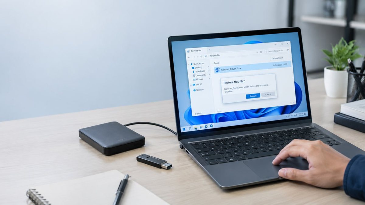 Ilustrasi Cara Mengembalikan File yang Terhapus di Laptop & Komputer